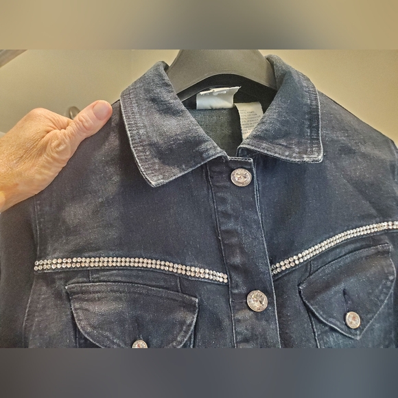 Dg2 Rhinestone Jean Jacket Size Small - Picture 6 of 10